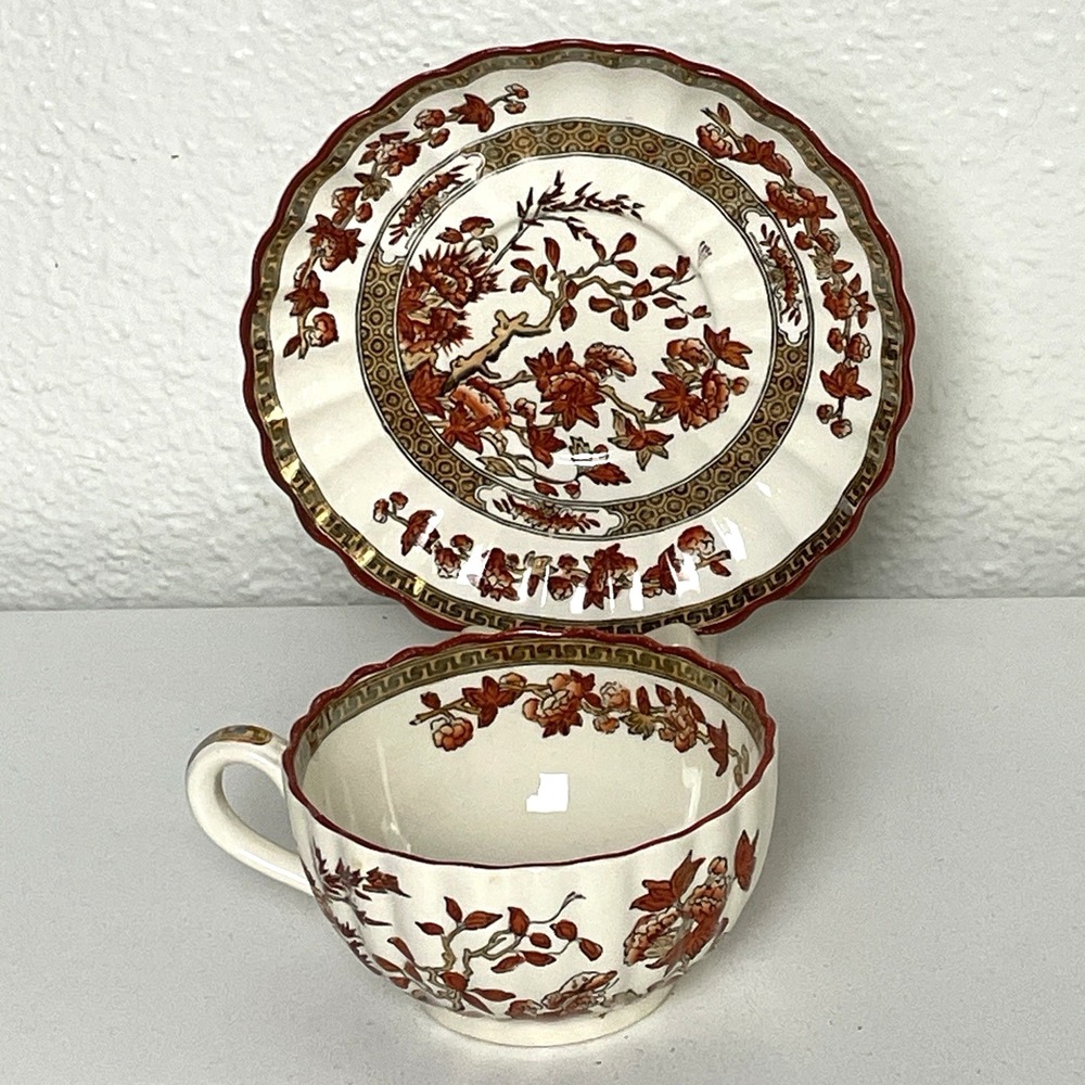 Copeland Spode England India Tree Teacup and Saucer Set